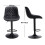 Living And Home 2 Pcs Faux Leather Height Adjustable Bar Stool Black 6