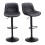 Living And Home 2 Pcs Faux Leather Height Adjustable Bar Stool Black 3