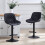 Living And Home 2 Pcs Faux Leather Height Adjustable Bar Stool Black 1