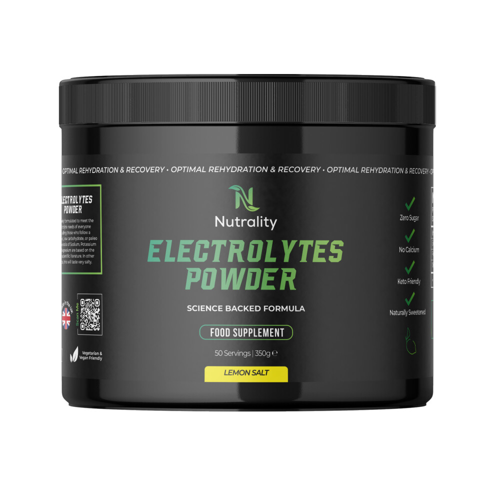 Nutrality Electrolytes Food Supplement Powder 350G Lemon Flavour
