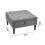 Living And Home Square Tufted Linen Storage Ottoman 6