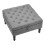 Living And Home Square Tufted Linen Storage Ottoman 5