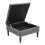 Living And Home Square Tufted Linen Storage Ottoman 3