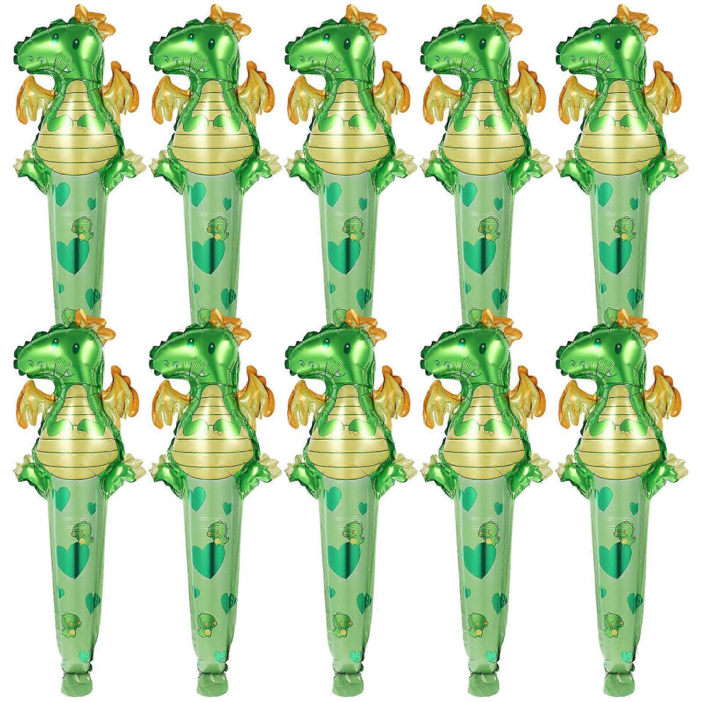 Kricely (As Show, One Size) 50Pcs Dinosaur Handheld Balloon Animal Shaped Inflatable Balloon Party Favor