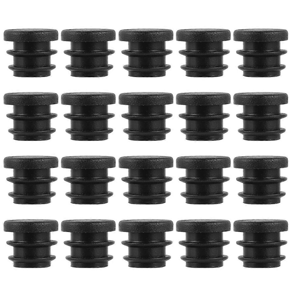 Kricely (As Show, One Size) 100Pcs 16Mm Round Plastic Cover Furniture Leg Plug Blanking End Caps Tube Bung