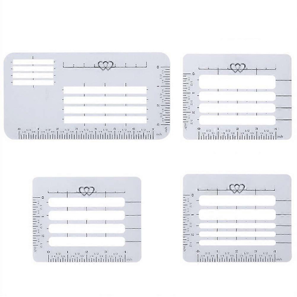 Kricely (As Show, One Size) 4Pcs 4 Style Envelope Addressing Guide Stencil Templates Fits Wide Range For Envelopes Sewing Thank You