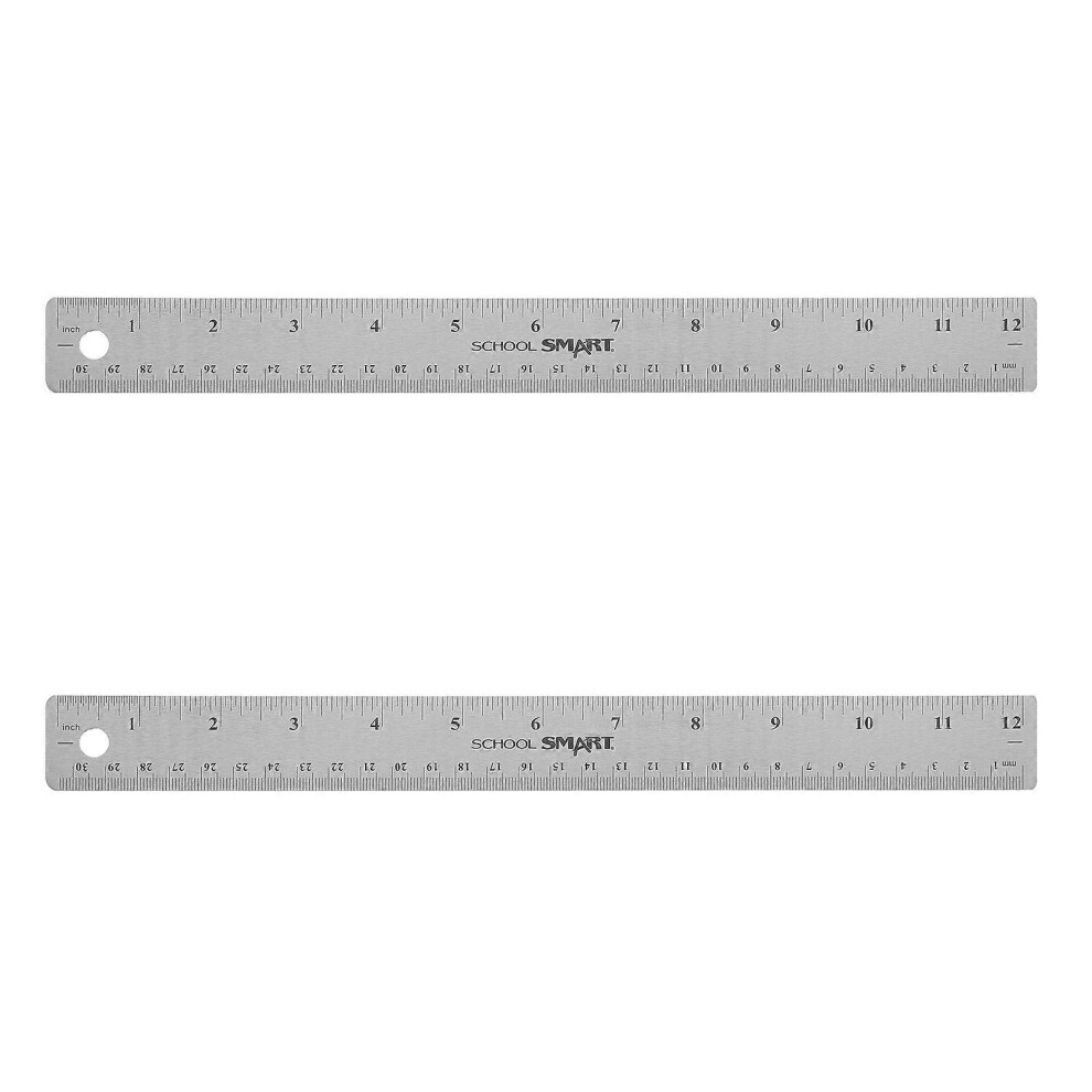 Kricely (As Show, One Size) 2Pcs Professional Cork Backing Rulers Engineering Rulers Office Stationery