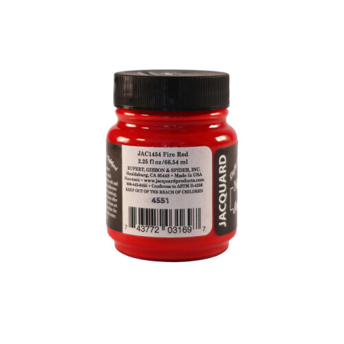 (Fire Red) Jacquard Neopaque Fabric Paint 2.25oz (64g) 2
