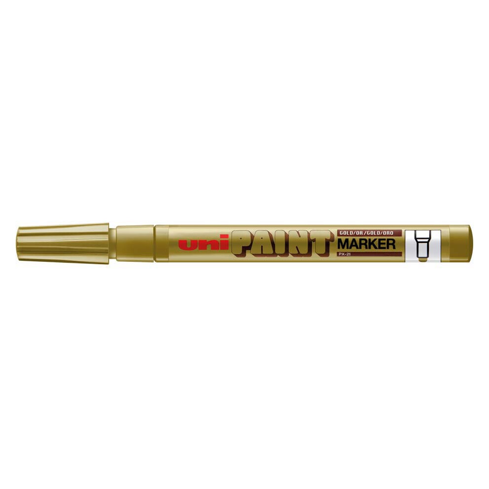 uni-ball PX-21 Paint Marker Pen - 0.8-1.2mm - Gold - Single