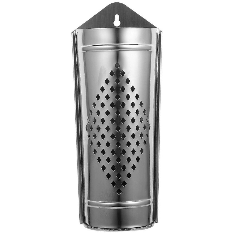 Kricely (As Show, One Size) Hanging Chopstick Holder Stainless Steel Chopsticks Spoon Cutlery Rack Kitchen Supply