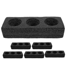 (As show, One size) 6pcs Coffee Cup Holders Drinks Cup Storage Trays Milk Tea Beverage Cup Holders(3-hole)