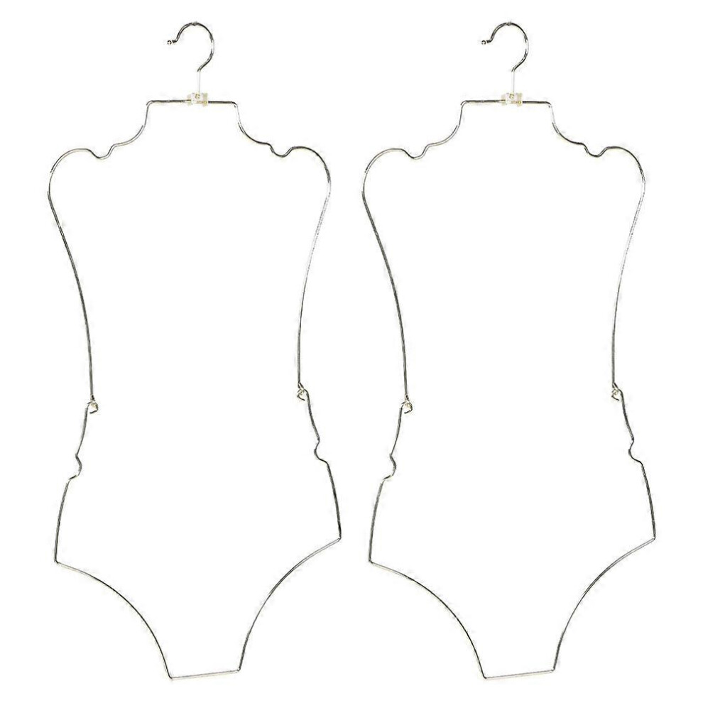 Kricely (As Show, One Size) 2Pcs Swimsuit Hangers Lingerie Hanging Racks Women Clothes Dress Bathing Suit Hangers