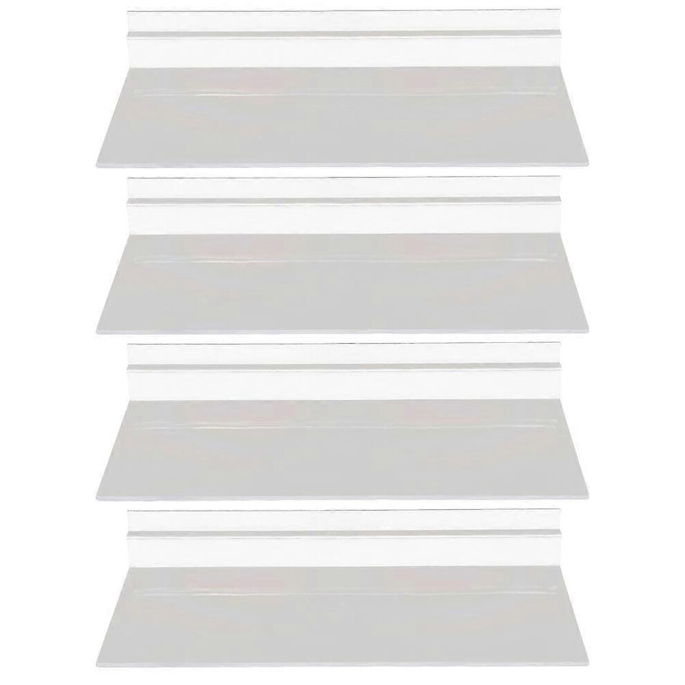 Kricely (As Show, One Size) 4Pcs Wall Retail Display Shelves Slatwall Shoe Shelf For Home Shoe Stores