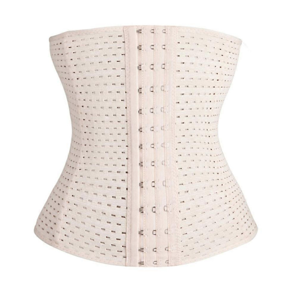 Kricely (As Show, One Size) Women Underbust Corset Waist Training Cincher 4 Boned Hollow Body Shaper Shapewear - Size M(White)