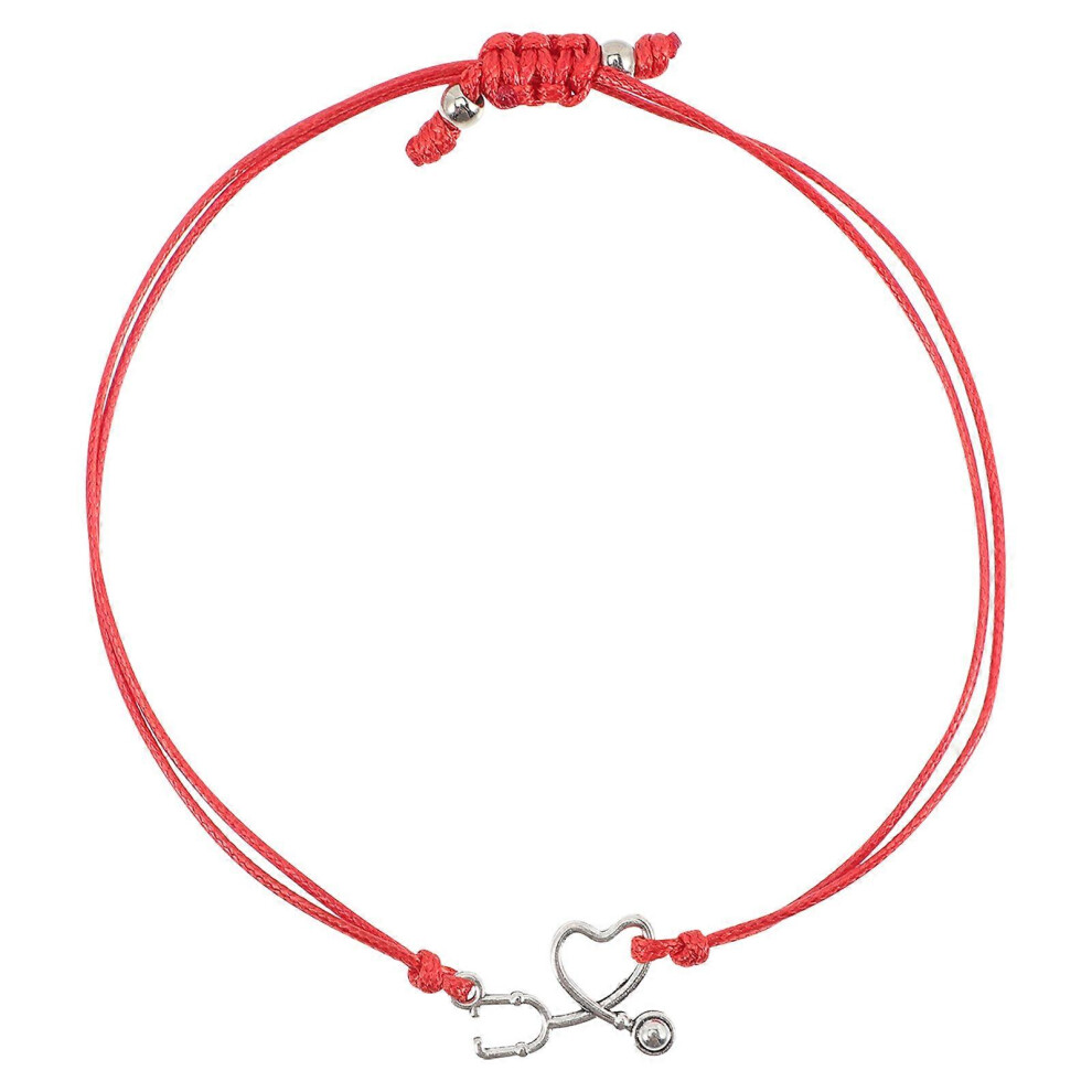 Kricely (As Show, One Size) Stethoscope Bracelet Adjustable Wristlet Decor Nurses Wrist Chain Wrist Jewelry