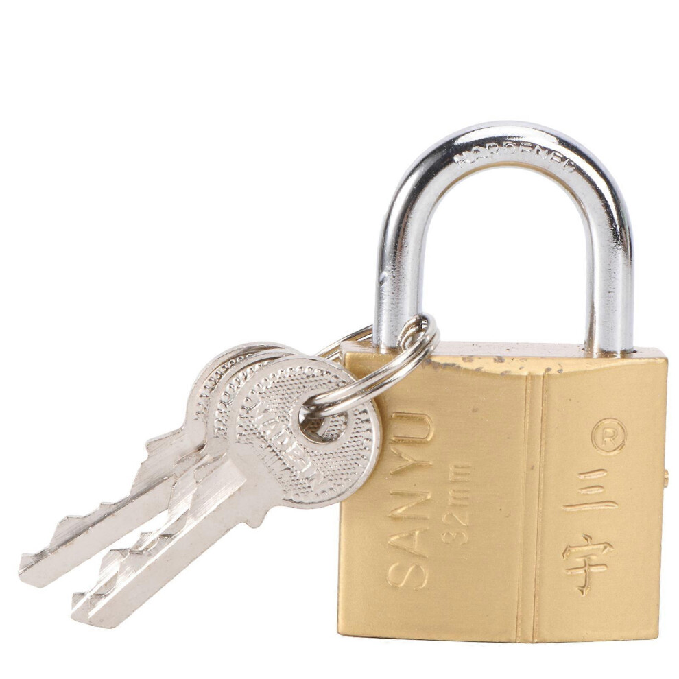 Kricely (As Show, One Size) Iron Core Atomic Keyed Padlock Thicken Reinforce Outdoor Waterproof Antirust Anti-Theft Warehouse Drawer Door Padlock Security Hou
