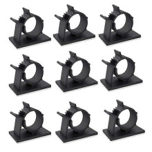 (Black, One size) 100pcs Nylon Wire Adjustable Cable Clips Cable Management Clips,white