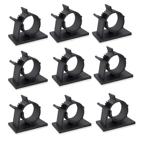 (Black, One size) 100pcs Nylon Wire Adjustable Cable Clips Cable Management Clips,white