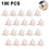 (White, One size) 100pcs Nylon Wire Adjustable Cable Clips Cable Management Clips,white 1
