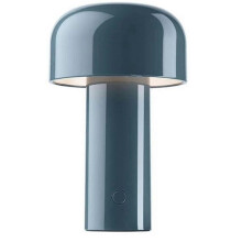 (Blue, One size) 6 Color Led Creative Mushroom Rechargeable Table Lamp 3w 3 Lighting Levels Metal Night Light