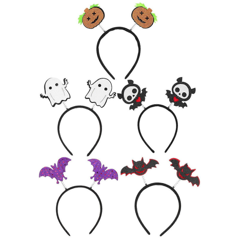 (As Shown, One size) 4pcs Halloween Headwear Funny Scary Headband Horror Hair Hoops for Party-image-OPC-PG78ZZV-NEW