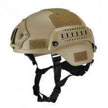 (Desert, One size) Military Tactical Helmet Airsoft Gear Paintball Head Protector With Night Vision Sport Camera Mount EW[
