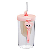 (Pink, One size) 2025 New 30% Discount Portable Drinking Water Bottle Reusable Cold Cup With Lid And Straw Cute Water Cup