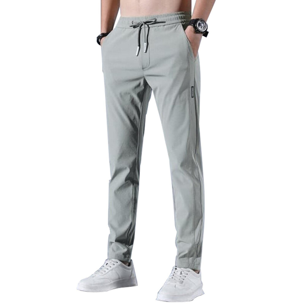 (M, green) Discount 50% Solid Color Mens Fast Dry Men&#39;s Quick-drying Trousers Stretch Pants Thin Quick-drying Mid-waist Loose-image-OPC-PG79BXQ-NEW