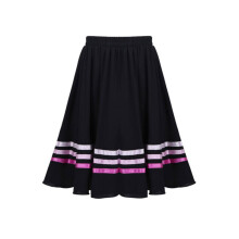 (120, Black-Pink) Best Seller-kids Girls Long Full Circle Dance Skirt Liturgical Celebration Of Spirit Praise Dress Dance Performance