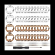 40 Sets Beer Bottle Opener Inserts Round DIY Opener Hardware Kit