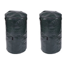2 x compostzakken voor organisch afval, keuken, tuin, milieuvriendelijk, PE-stof, plantenbak, keukenafval