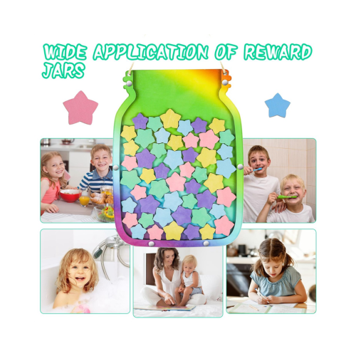 CNNOTEPAD Tarros de recompensa para el aula para niños pequeños Star Jar System B 1