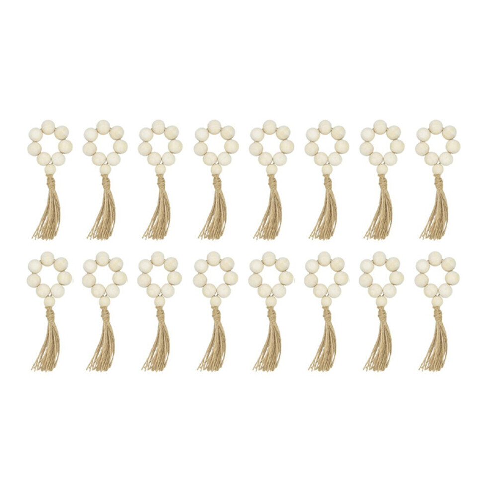 16Pcs Handmade Natural Wooden Bead Napkin Rings Holder for Weddings Party Home Hotel Decor Table Dinner Decoration-image-OPC-PG79K5R-NEW