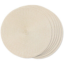 Round Braided Placemats 6 Dining Table Placemats Woven Washable No Placemats 15"