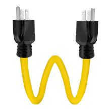 Männliches Verlängerungskabel, Wohnmobil- und Generator-Adapterkabel, 5-15P für Transferschalter, 12AWG 125V Doppel-Stecker-Verlängerungskabel