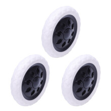 6 stuks Hot Wheel Design trolleybagage reiswagenwielen 15,8 x 3,4 cm - zwart en wit