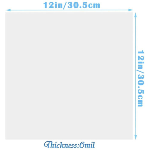 20pcs Clear Mylar Stencil Sheets 12" Blank Stencil Material Sheets for Compatibility and Cutting 2