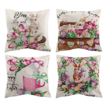 Pasen kussenslopen 18 "x 18" 4 lente buiten kussenslopen voor boerderij kussens Pasen Home Decorations