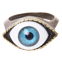 Retro Tibet Eye Gothic Gold Metall Ring Geschenk 17mm Unisex