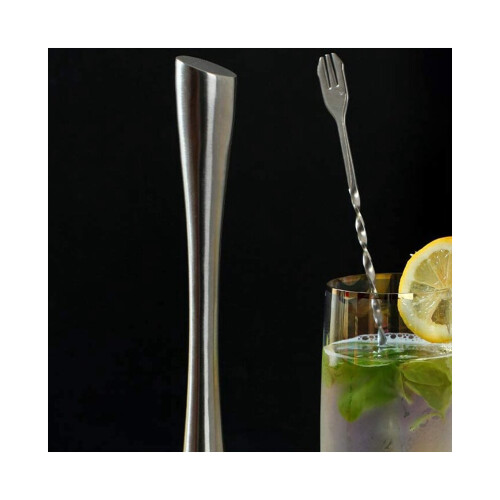 Cocktail Muddler 10" RVS Cocktail Muddler en menglepel Drink Muddler met Case Bar Tool 2