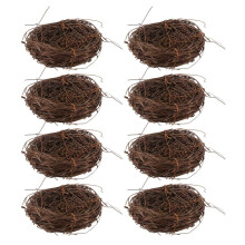 8 x Nidos de pájaros de vid de uva hechos a mano para el hogar, artesanía natural, fotografía de vacaciones, decoración