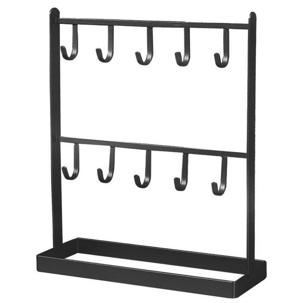 Tafel IJzeren Sieraden Sieraden Oorbel Hanger Ketting Ring Oorbel Plank Display Plank Veranda Sleutelrek Zwart