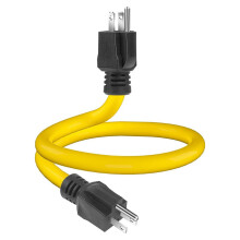 3-Stecker-Stecker-Verlängerungskabel, Generator-Adapterkabel 5-15P für Transferschalter, 12AWG 125V