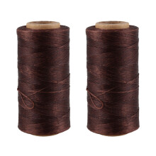 2X, 260M 150D 1MM Nahan ompelu vahattu vahalanka käsineulajohto Craft DIY uusi väri: vaaleanruskea