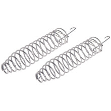 Comedero en espiral para pájaros, soporte para frutas y golosinas de mijo para loros, acero inoxidable