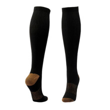(Negro, S/M) 2 pares de calcetines de compresión unisex calcetines deportivos de apoyo