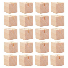 Portatarjetas de madera para 20 piezas, soportes para números de mesa de madera, tarjeteros de madera maciza para