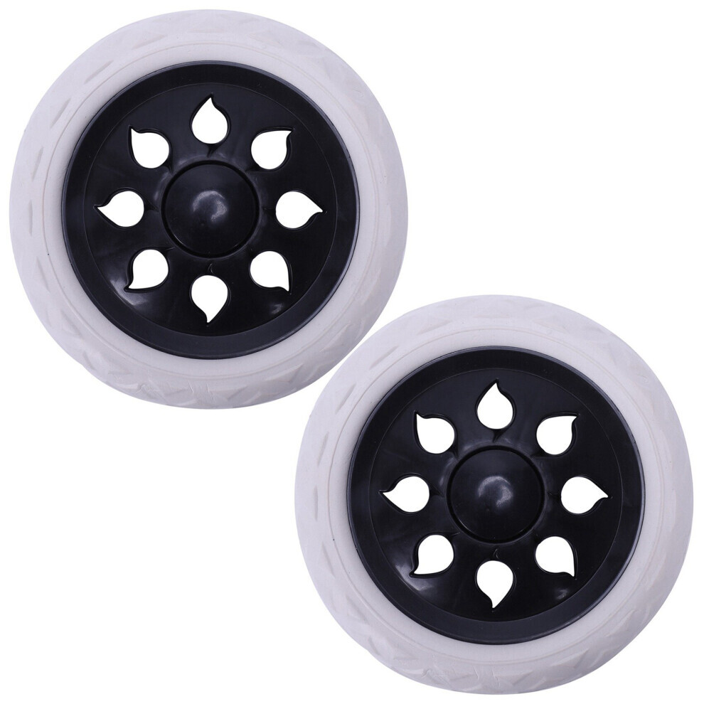 4 pcs Hot Wheel Design chariot à bagages roues de voyage 15,8 x 3,4 cm - Noir et Blanc