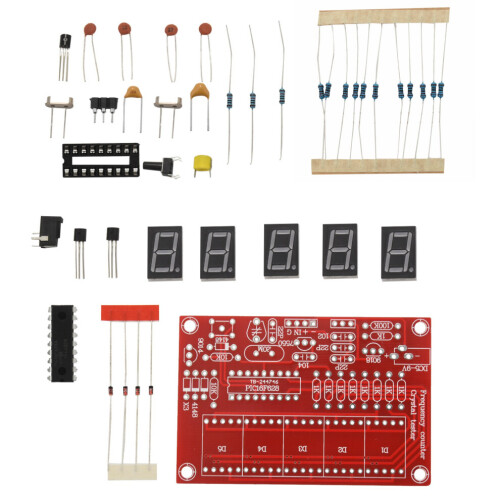 50MHz Crystal Oscillator Frequency Counter Tester DIY Kit 5 Resolution Digital Red
