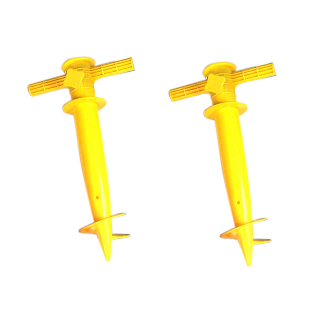 2X extérieur plage Camping jardin parapluie insérer broches en plastique parasol parasol plage Base prise accessoires